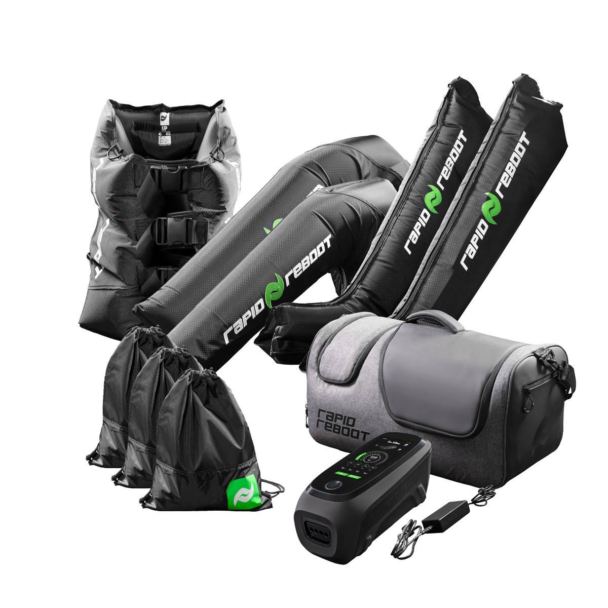 Rapid Reboot REGEN Complete Package — boots, hips, and arms compression system for full-body recovery